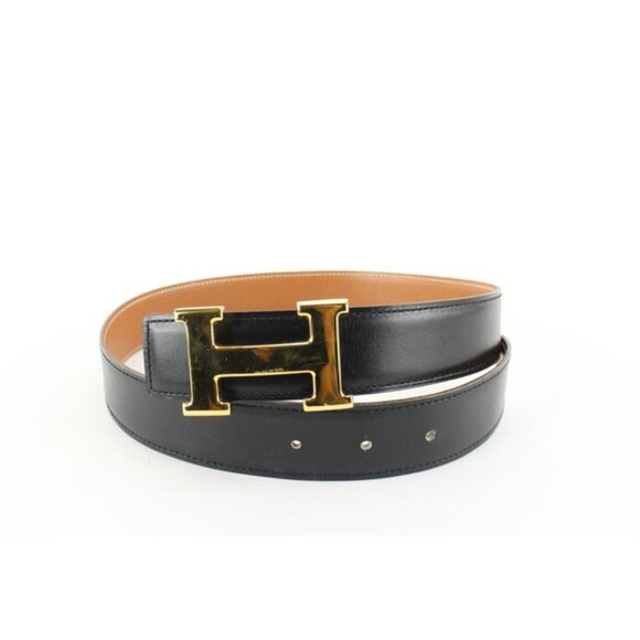 Hermès 32mm Black x Brown Reversible H Logo Belt Kit 93h719s main image 8